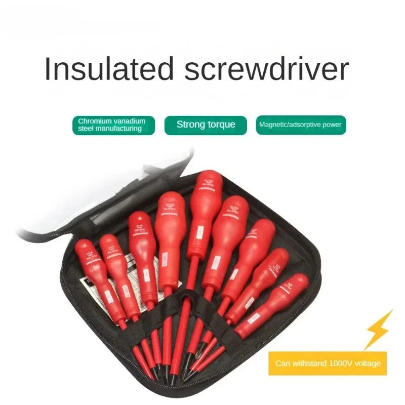 Insulated Screwdriver Set 1000V Magnetic Screw 9/10PCS Driver Slotted Phillips