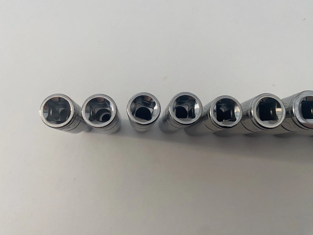 Blue Point 1/4" Deep Socket Set 4mm-13mm 10pc Set - As sold by Snap On