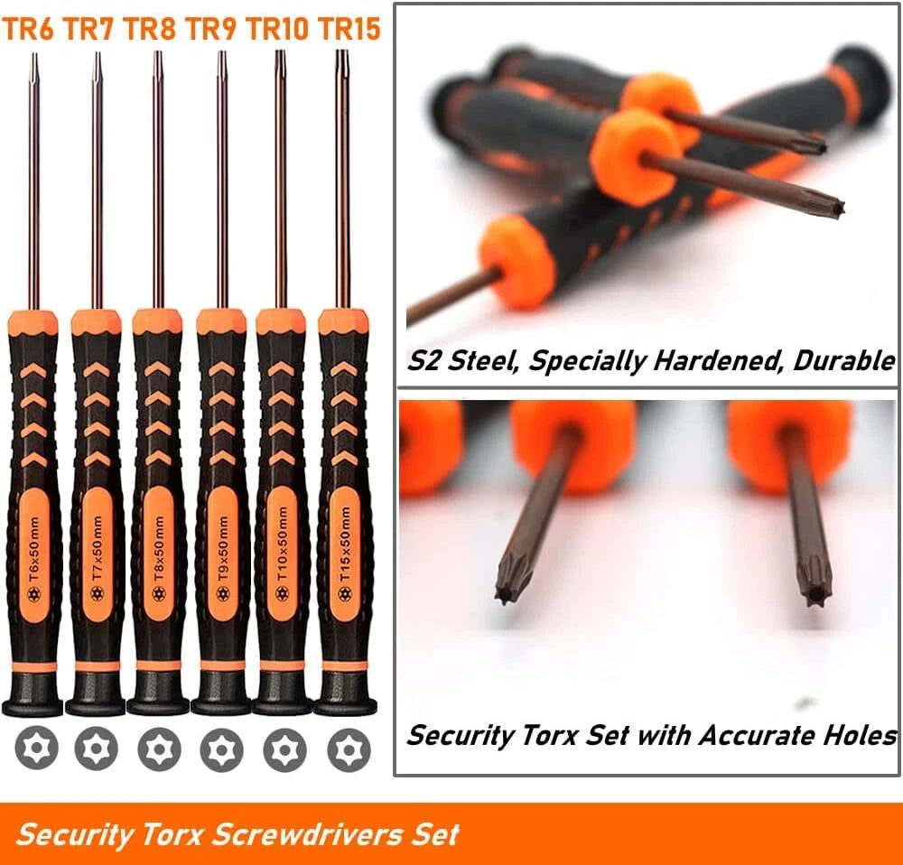 Torx Screwdriver Set of T2-T15, TECKMAN 10-Piece Magnetic Small Torx Securi