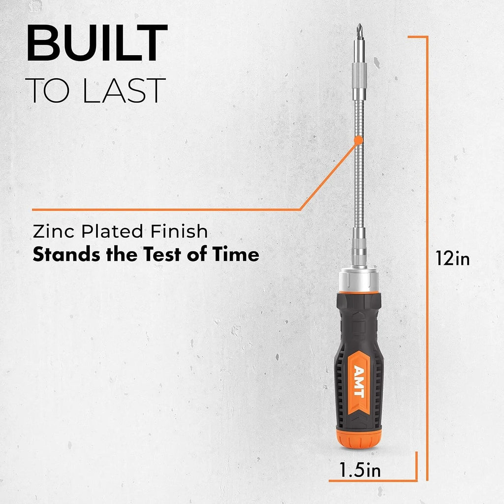 12-in-1 Ergonomic Flexible Shaft Screwdriver - Versatile Tool for Tight Spaces