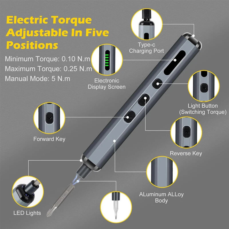 68 in 1 Precision Electric Screwdriver Cordless Magnetic Phone Repair Tool Set