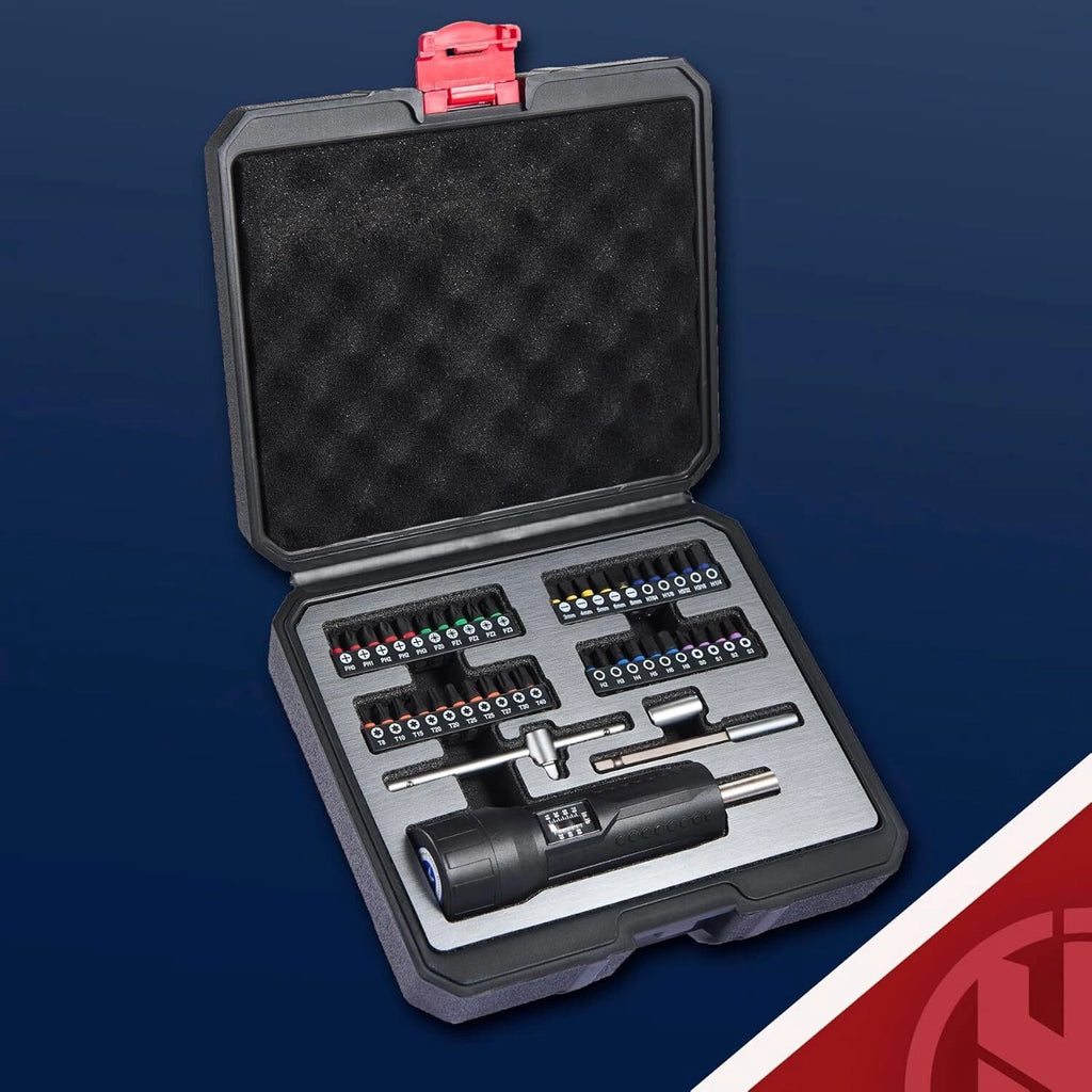 Torque Screwdriver Wrench Driver Set for Maintenance w/T-bar Handle 40 Hex Bits