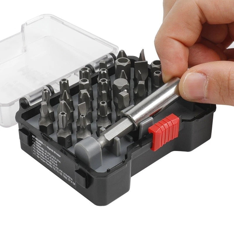 28-Piece Screwdriver Bit Set Security Bits Magnetic Holder Reusable Case New