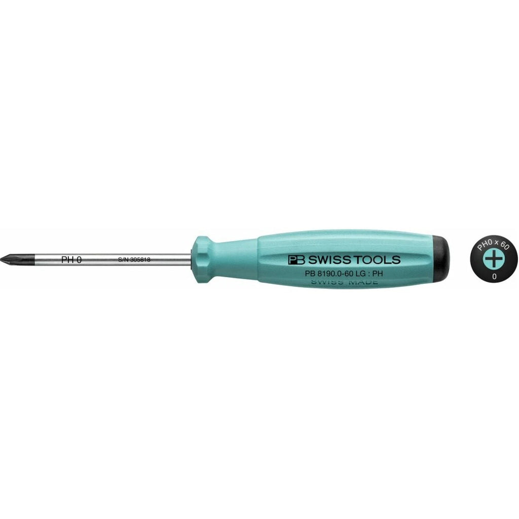 PB Swiss PB 8190.0-60 LG SwissGrip Screwdrivers, Phillips