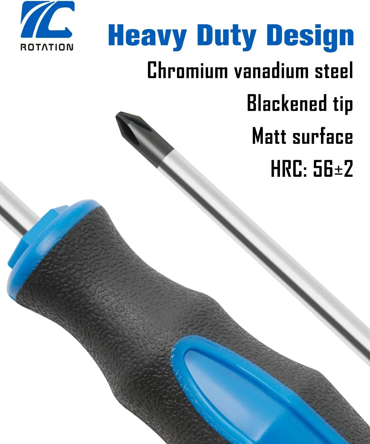 ROTATION 6PCS Magnetic Tip Screwdriver Set, 3 Phillips and 3 Flat, Professional