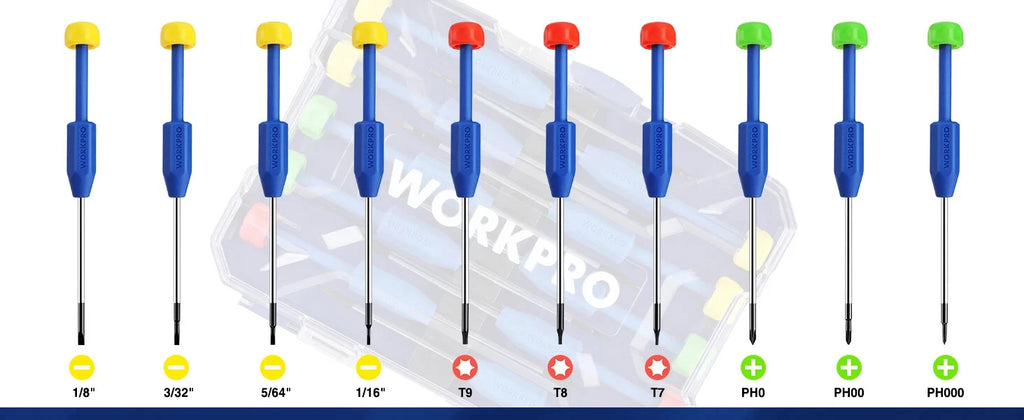 10-Piece Precision Screwdriver Set with Case, Phillips, Magnetic Screwdriver