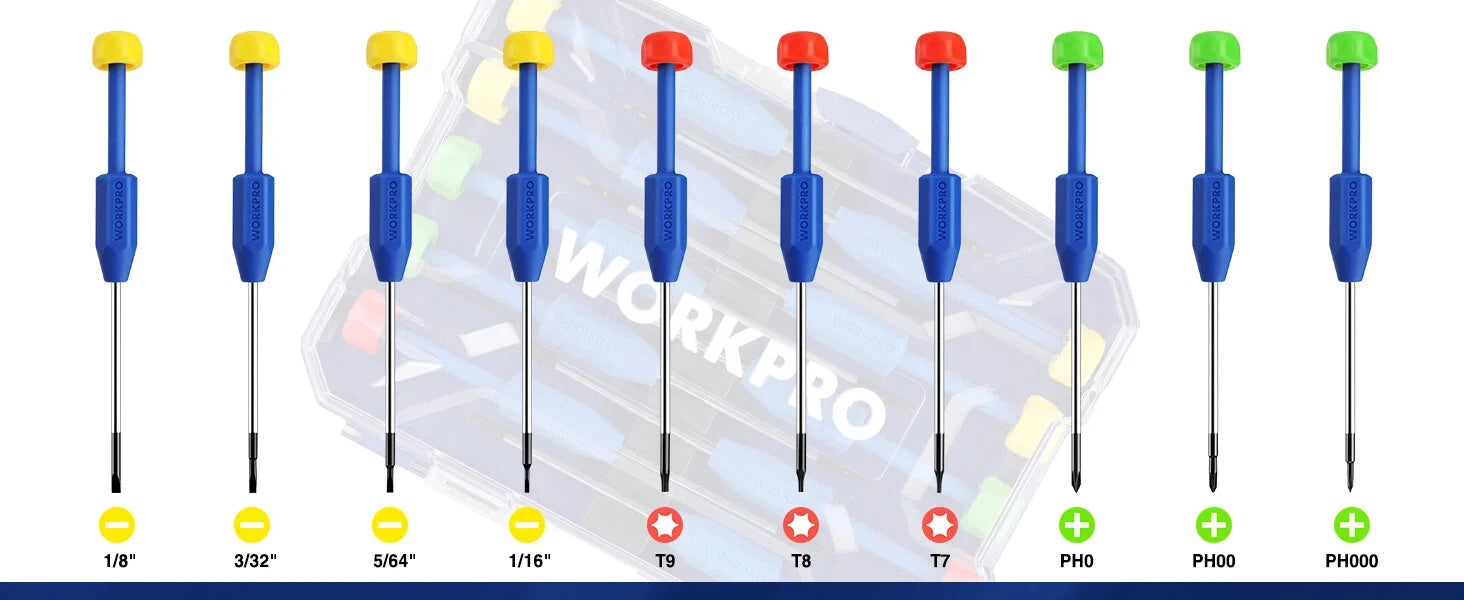 10-Piece Precision Screwdriver Set with Case, Phillips, Magnetic Screwdriver