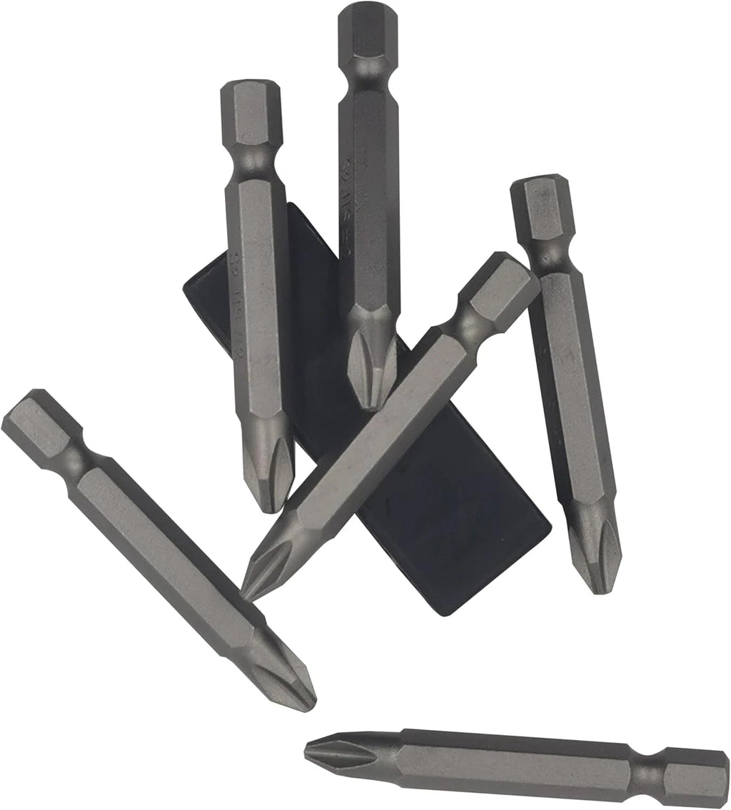 6Pcs 50Mm JIS Screwdriver Bit Set with Magnetic Tip,1/4 Hex Shank, S2 Alloy Stee