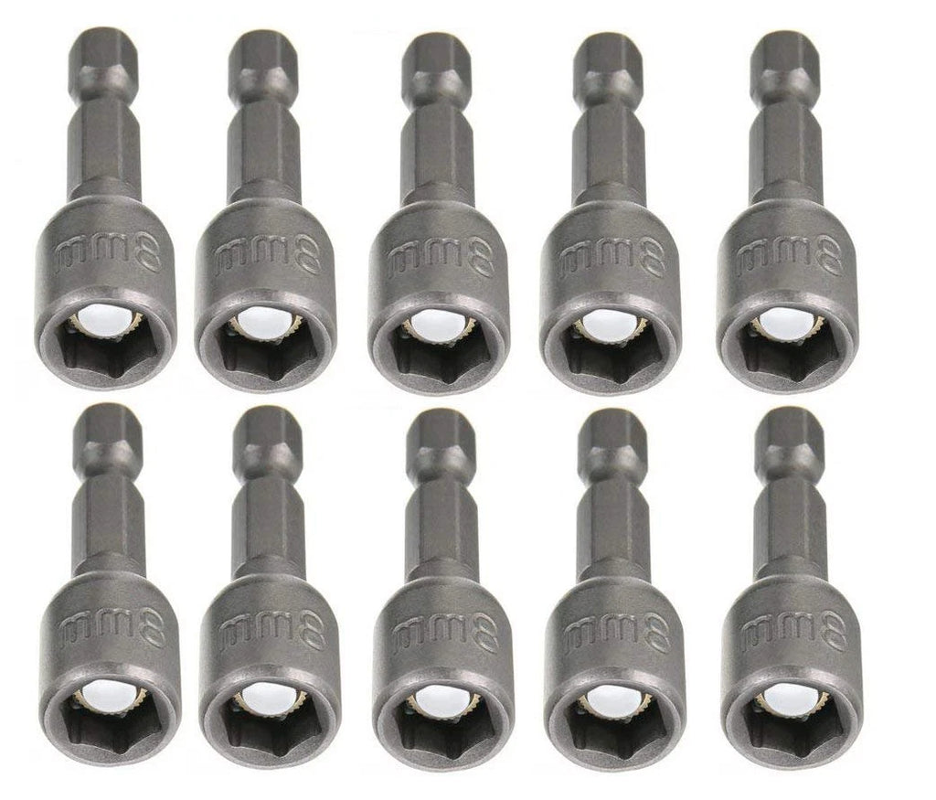 Hex Magnetic Power 8Mm 5/16 Socket Adapter Drill Bit Nut Driver Set 1/4 Inch He