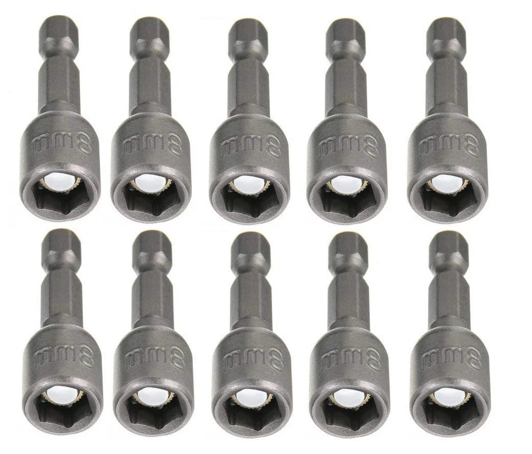 Hex Magnetic Power 8Mm 5/16 Socket Adapter Drill Bit Nut Driver Set 1/4 Inch He