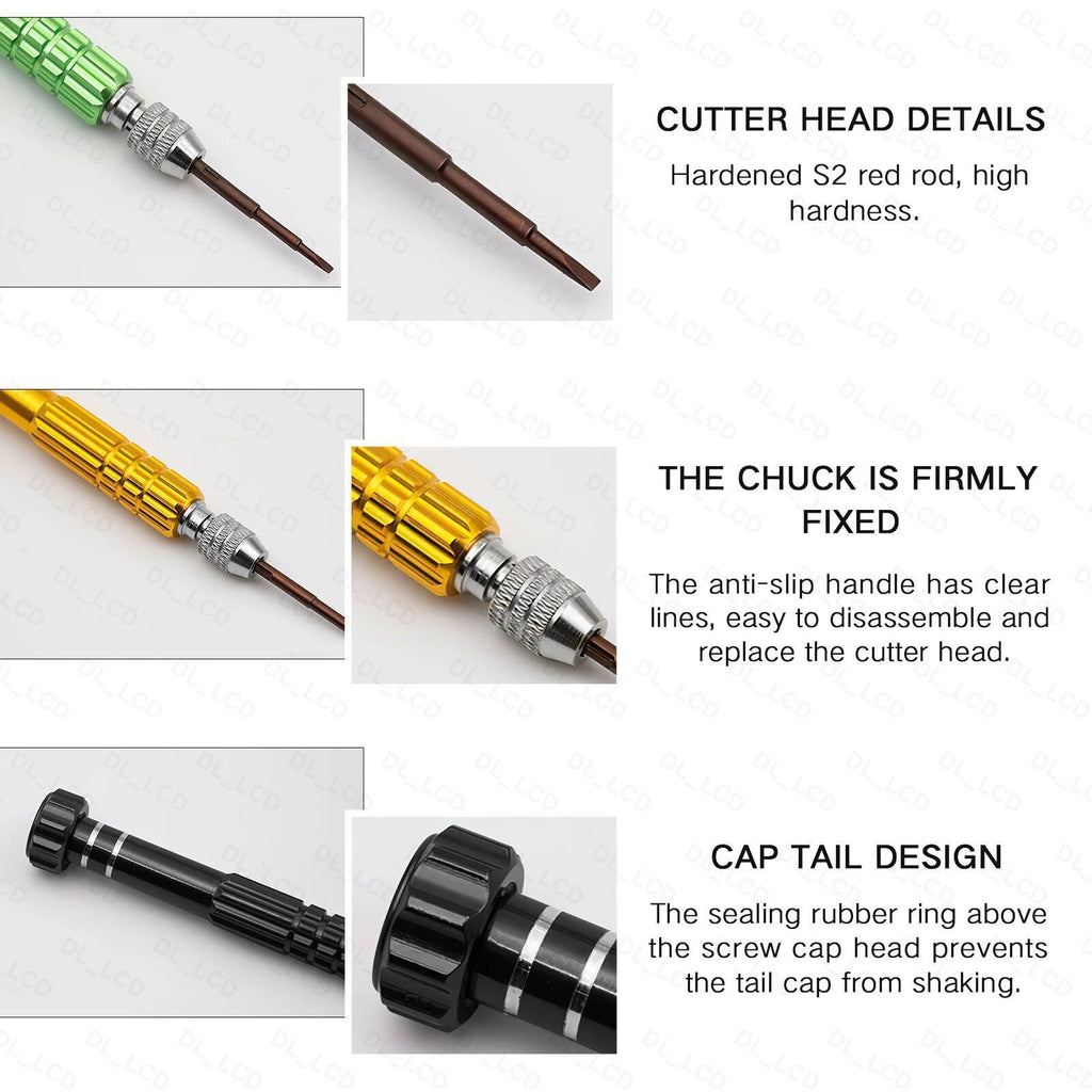 Small Screwdriver Watch Glasses Mini Set, Micro Precision Tiny Screwdriver Set S