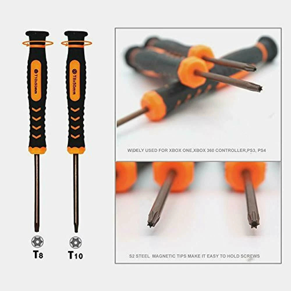 Screwdriver Set T3 T4 T5 T6 TR8 T10H Security Bits ESD Tweezer For XBOX PS3 PS4
