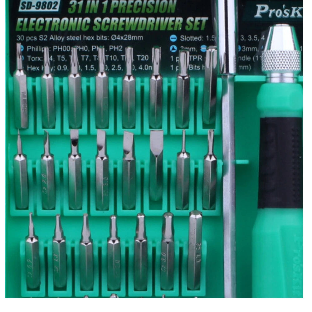 Pro'skit SD-9802 Screwdriver Set 31+1Screwdrivers NutdriversSD-9826