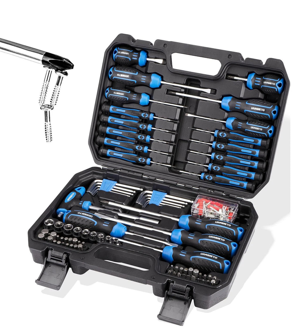 120-pieces Magnetic Screwdrivers Sets Includes Sockets, Slotted, Phillips, He...