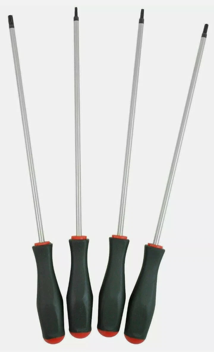 4PC LONG REACH TORX SCREWDRIVER SET MAGNETIC GRIP WORKSHOP MOBILE WATCH LAPTOP