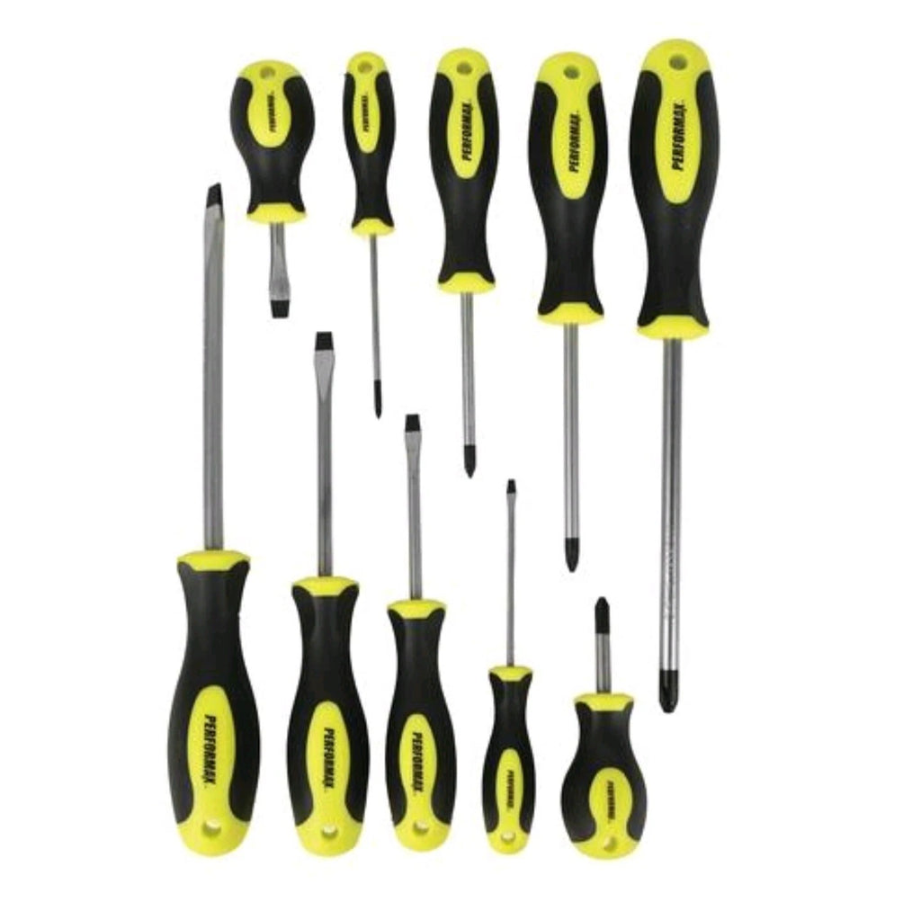 Performax Phillips & Slotted Screwdriver Set - 10 Piece