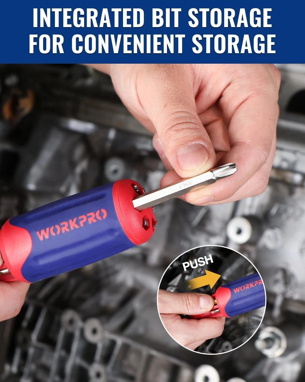 12-in-1 Ratcheting Multi-Bit Screwdriver Set Quick-Load Handle Home DIY