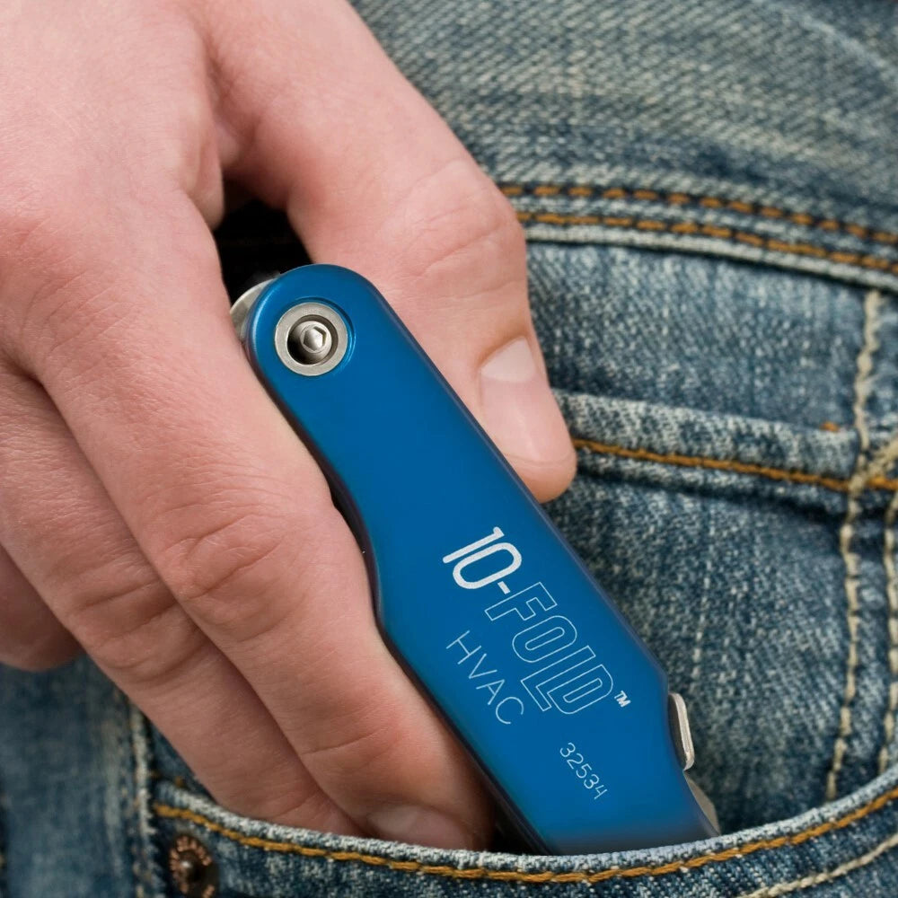 Klein Tools 32534 10-Fold Screwdriver/Nut Driver Schrader Valve Core Tool