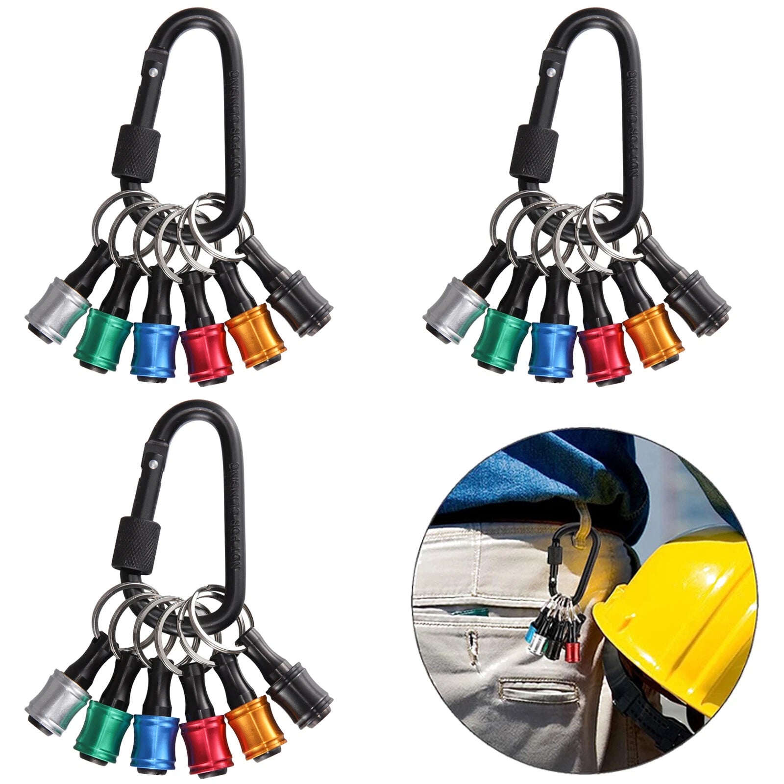 7-21x 1/4" Hex Shank Quick Release Keychain Screwdriver Drill Bit Holder Bit Set