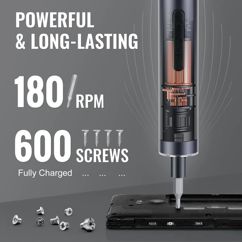 WORKPRO 20 in 1 Electric Precision Screwdriver with Magnetizer and S2 Steel Bits