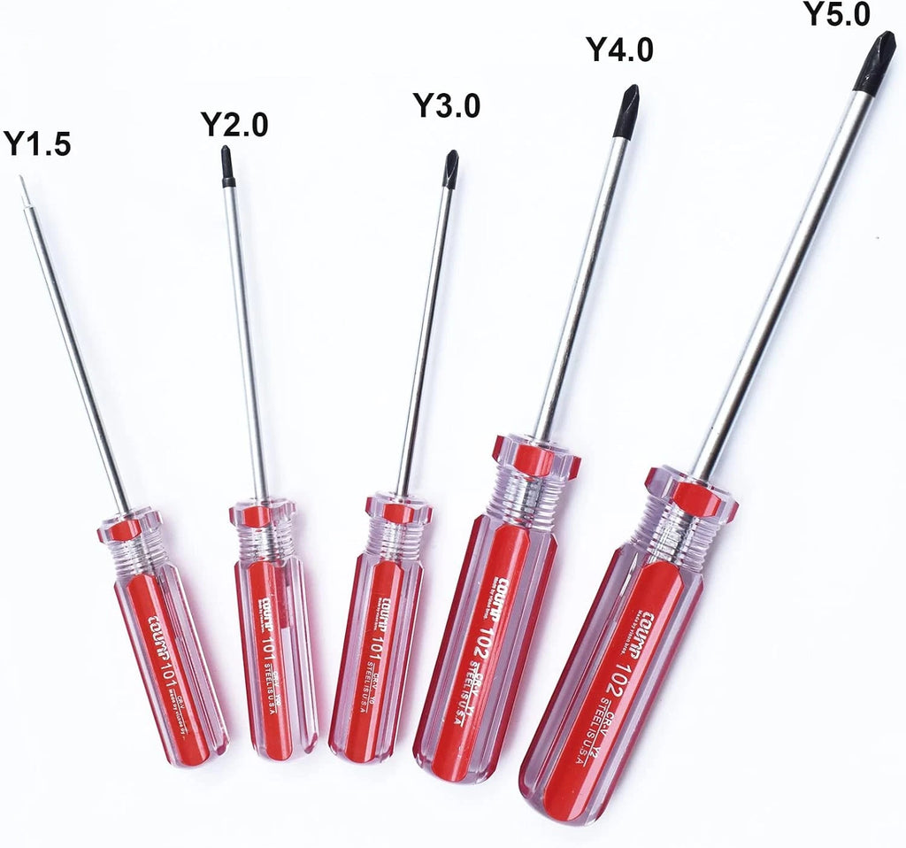 Triwing Screwdriver Set, 5 Sizes (1.5mm–5mm), Y-Shaped, Magnetic Tip, 5-in-1 Kit
