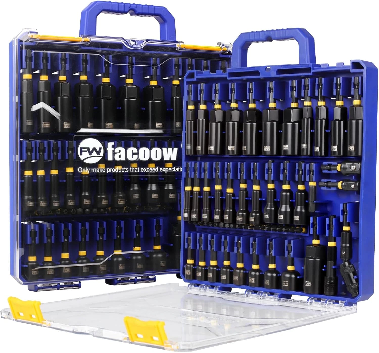 55PCS Impact Nut Driver Set, Magenetic Nut Driver Set for Impact Drills and Prem