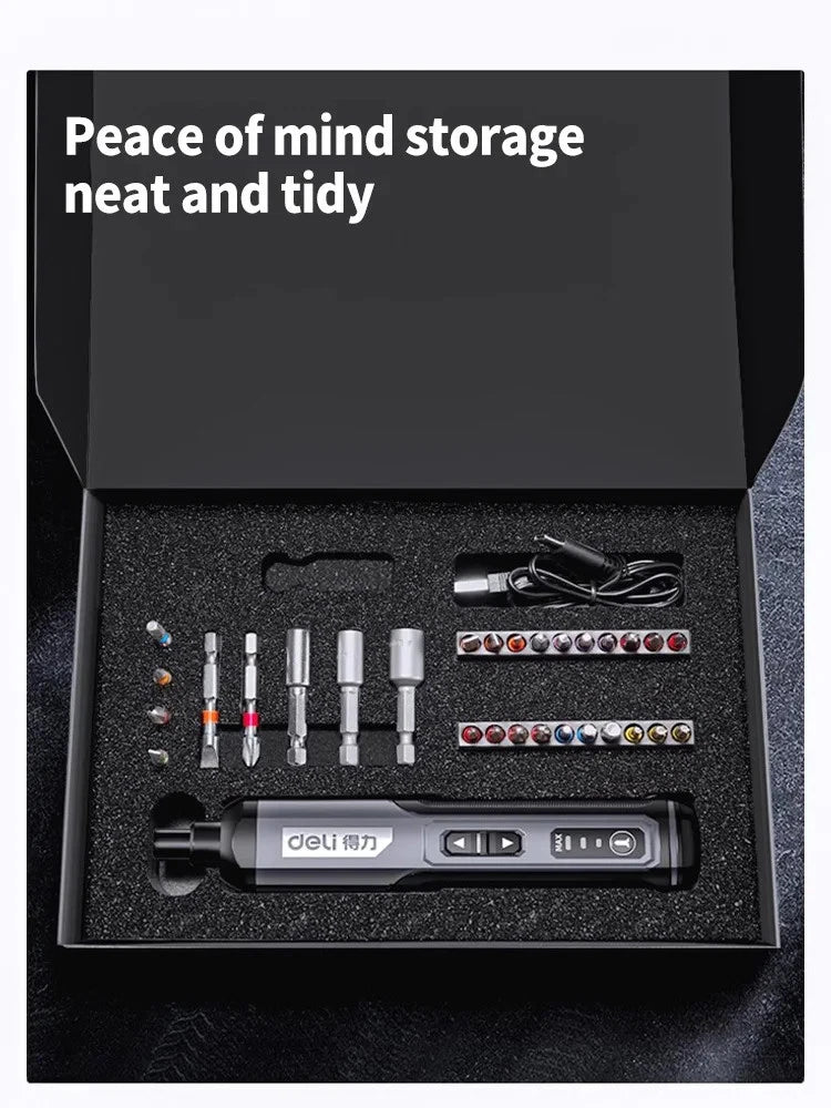 4V Electric Screwdriver Set USB Rechargeable 10/33 Bit Set Drill Multi-function