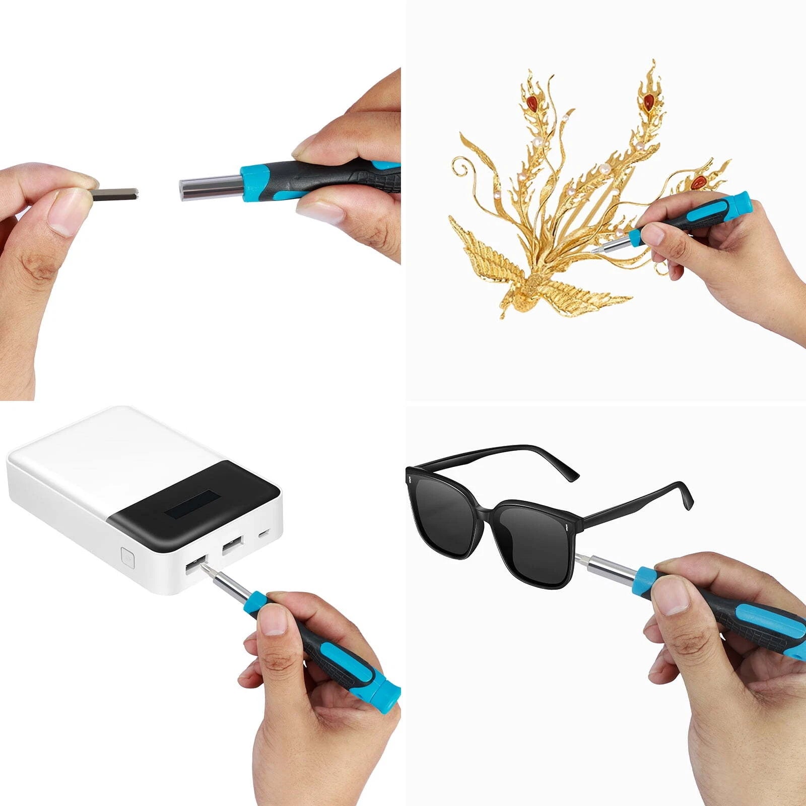 63-Piece Screwdriver Bit Set with Ratchet Wrench & Magnetic Home Repair Kit