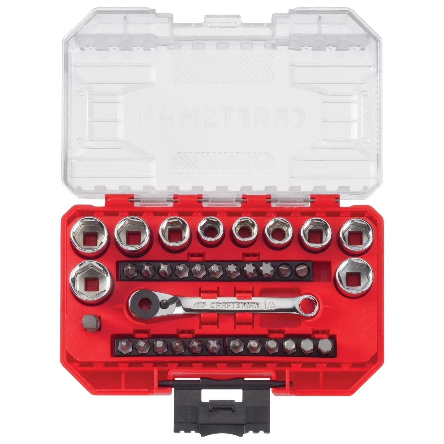 Craftsman 1/4" drive Metric and SAE Right Angle Ratcheting Bit Driver Set 35 pc