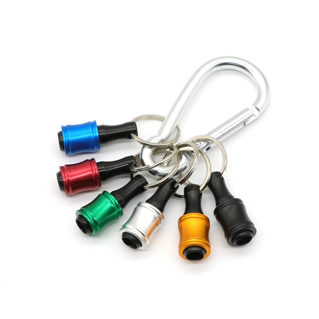 7Pcs 1/4" Hex Shank Quick Release Keychain Screwdriver Drill Bit Holder Bits Set