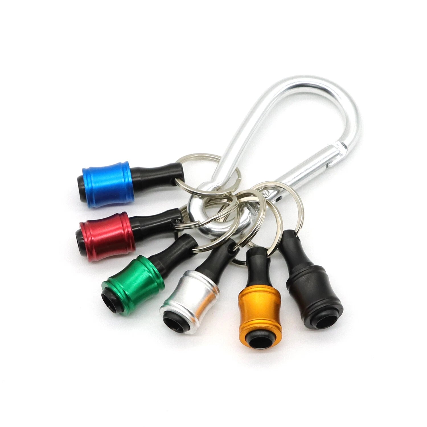 7Pcs 1/4" Hex Shank Quick Release Keychain Screwdriver Drill Bit Holder Bits Set