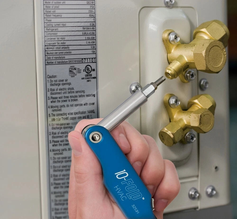 Klein Tools 32534 10-Fold Screwdriver/Nut Driver Schrader Valve Core Tool