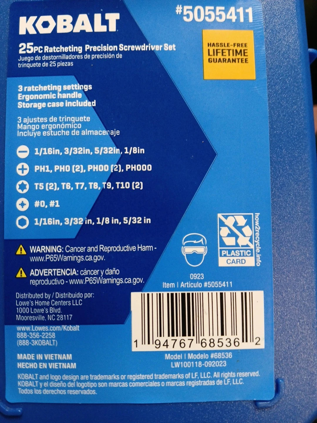 Kobalt 25pc Ratchening Precison Screwdriver Set