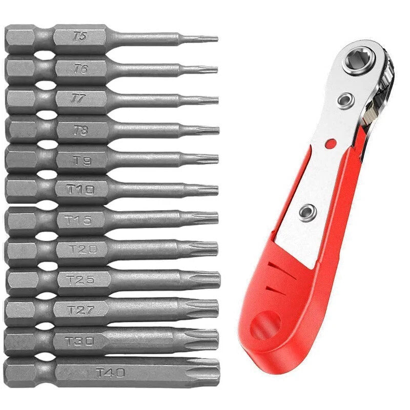13PCS Magnetic Torx Bit Set Impact Driver Drill Security Tamper Proof T5-T40