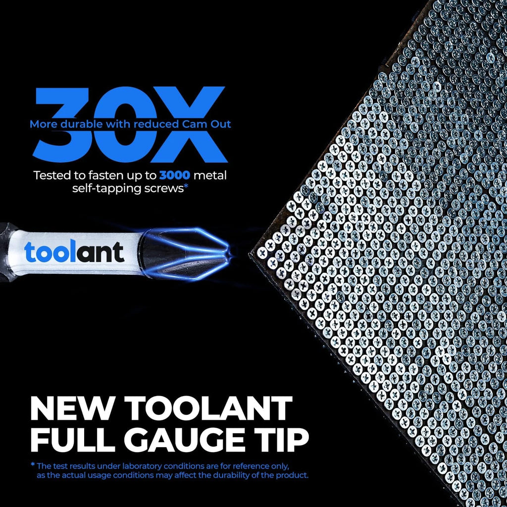 6 Inch Long Phillips Bit#2 Magnetic anti Slip Impact Screwdriver Bits Set,10Pcs