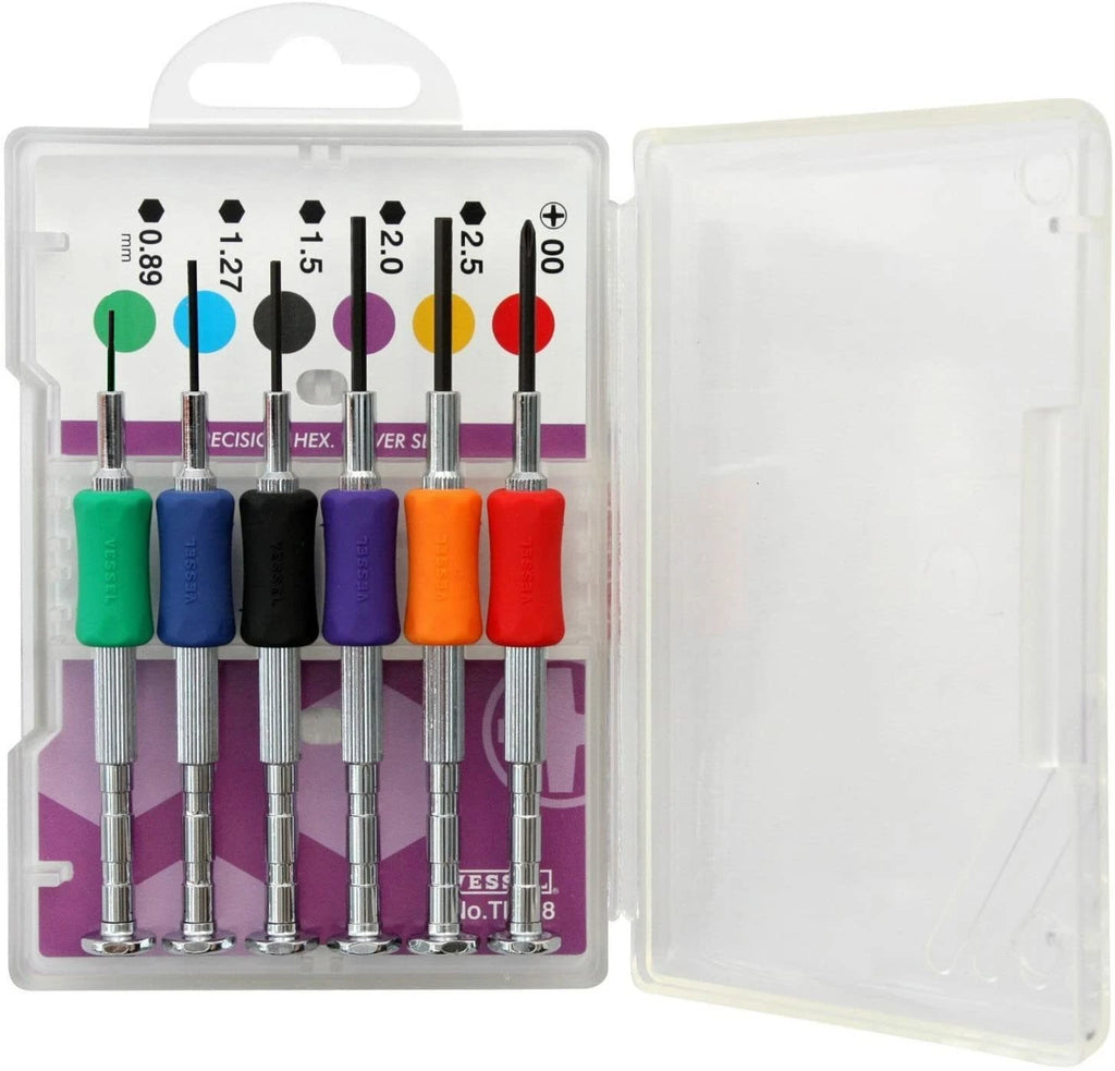 Vessel Precision Micro Metric Hex Screwdriver Set 0.89mm - 2.5mm P00 TD-58 JAPAN