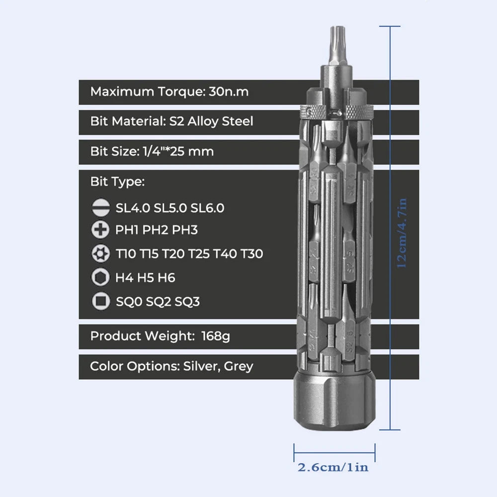 Screwdriver Set Multi-Function Hand Repair Tool with Torx Phillips Magnetic Bits