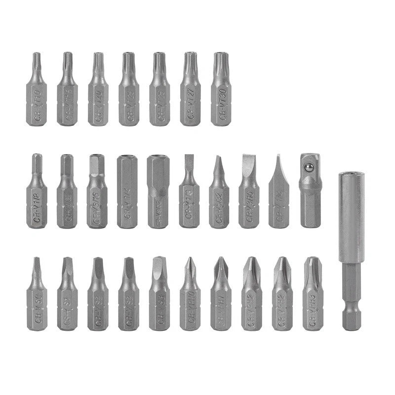 28-Piece Screwdriver Bit Set Security Bits Magnetic Holder Reusable Case New