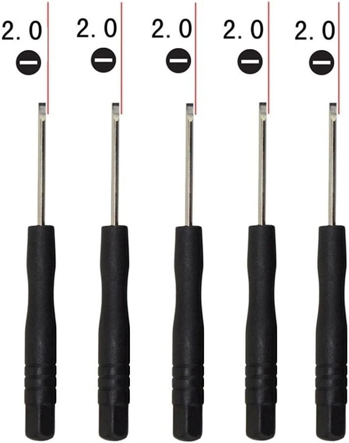 Set of 50 Slotted 2.0mm Flat Head Mini Screwdrivers Set Color: 50 Pcs