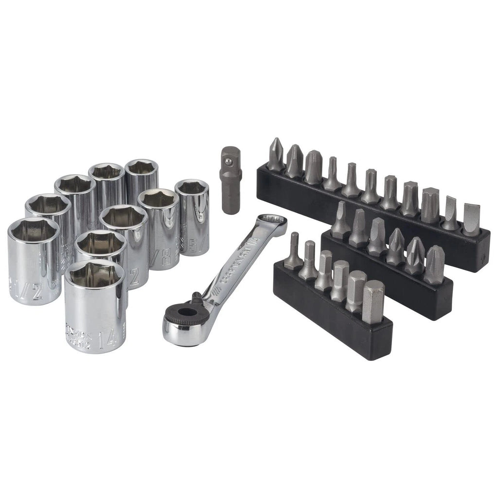 Craftsman 1/4" drive Metric and SAE Right Angle Ratcheting Bit Driver Set 35 pc