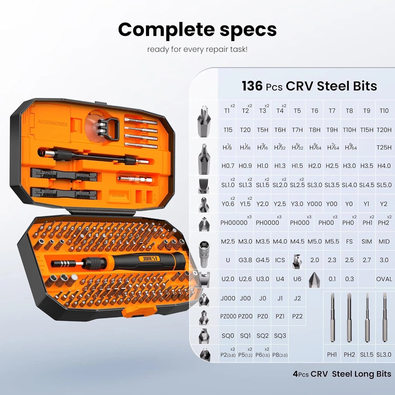 JOREST 152 in 1 Precision Screwdriver Set, Tool Gifts for Men, Colorful
