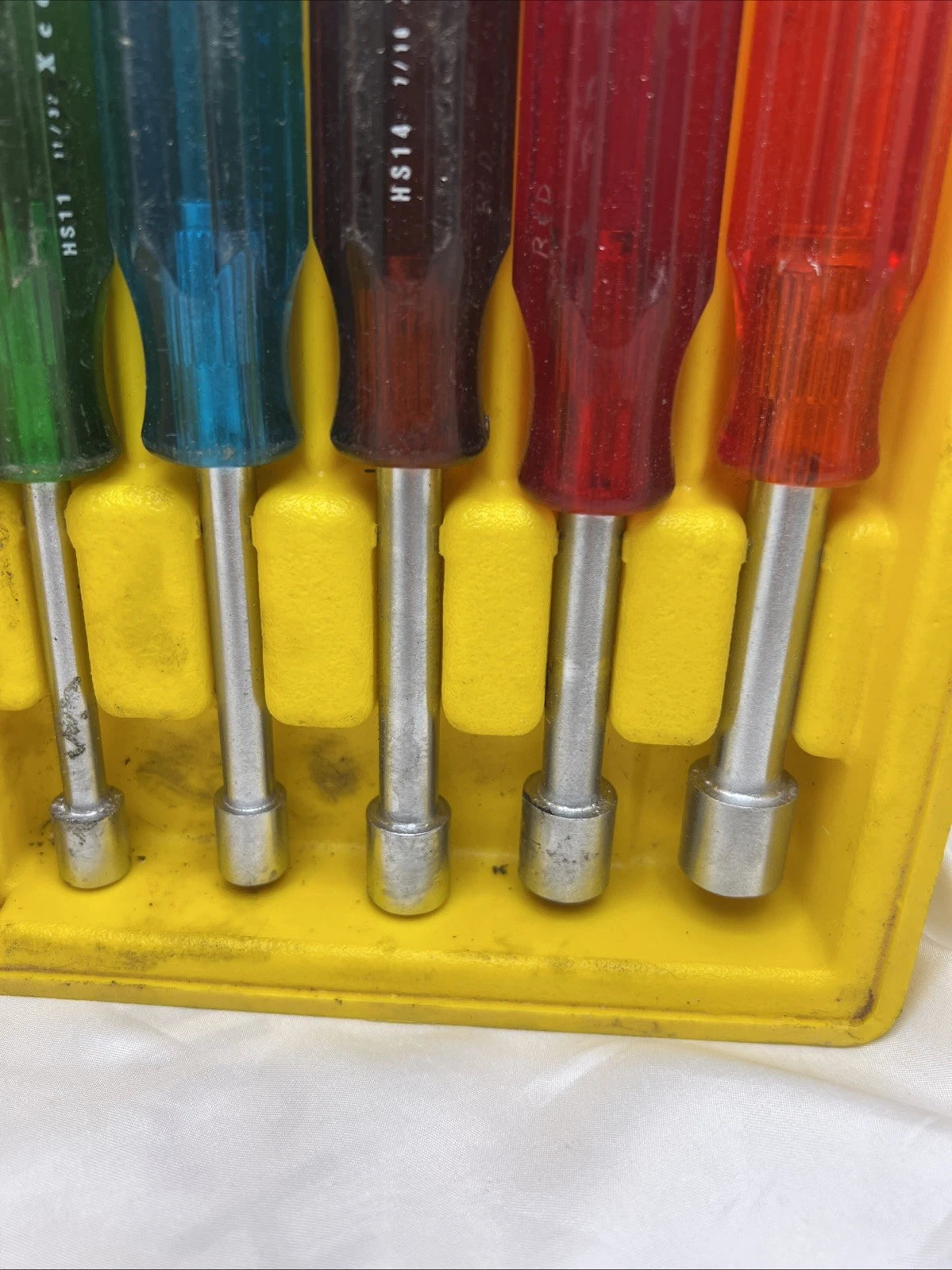 XCELITE Cooper Tools 10 PC Standard Hollow-Shaft Nutdriver Set HS-6-18 NOS USA