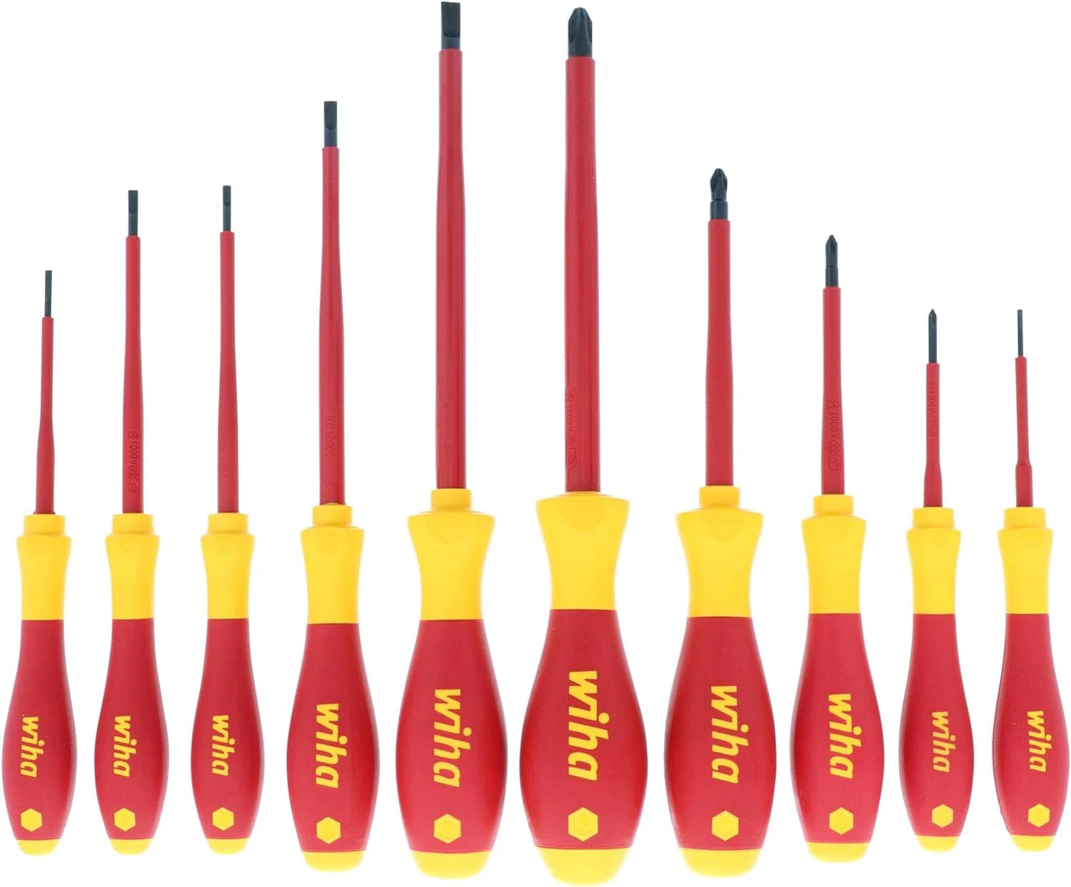 32093 Slotted and Phillips Insulated Screwdriver Set, 1000 Volt, 10 Piece