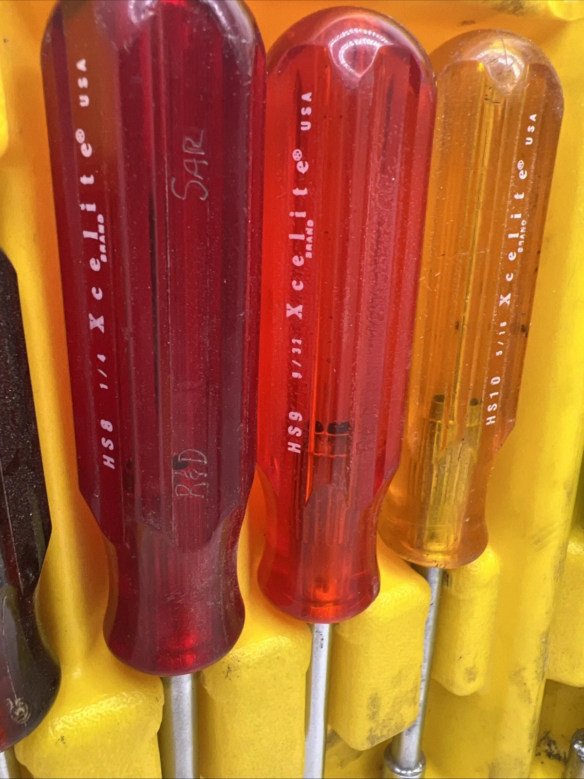 XCELITE Cooper Tools 10 PC Standard Hollow-Shaft Nutdriver Set HS-6-18 NOS USA