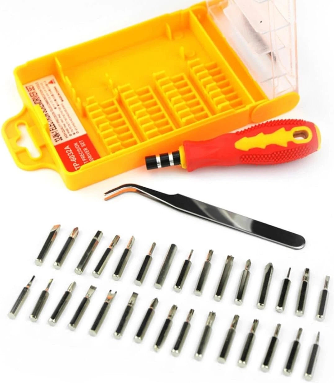 32-in-1 Precision Screwdriver Set, Multi-function Repair Tool Kit, Red