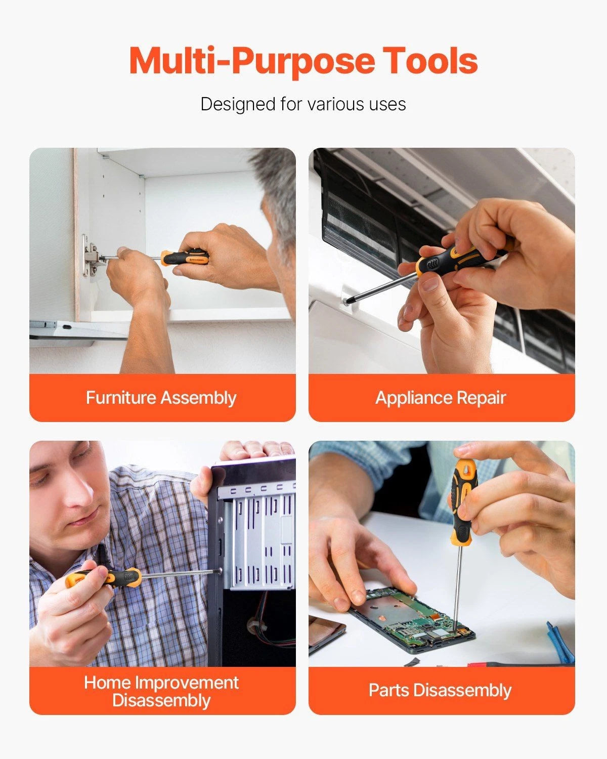 12-Piece Magnetic Screwdriver Set 5 Phillips 5 Flat Head Tips Magnetizer Tool