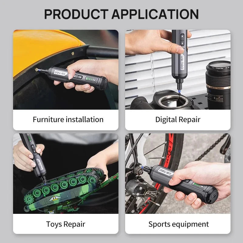 4V Electric Screwdriver Set USB Rechargeable 10/33 Bit Set Drill Multi-function