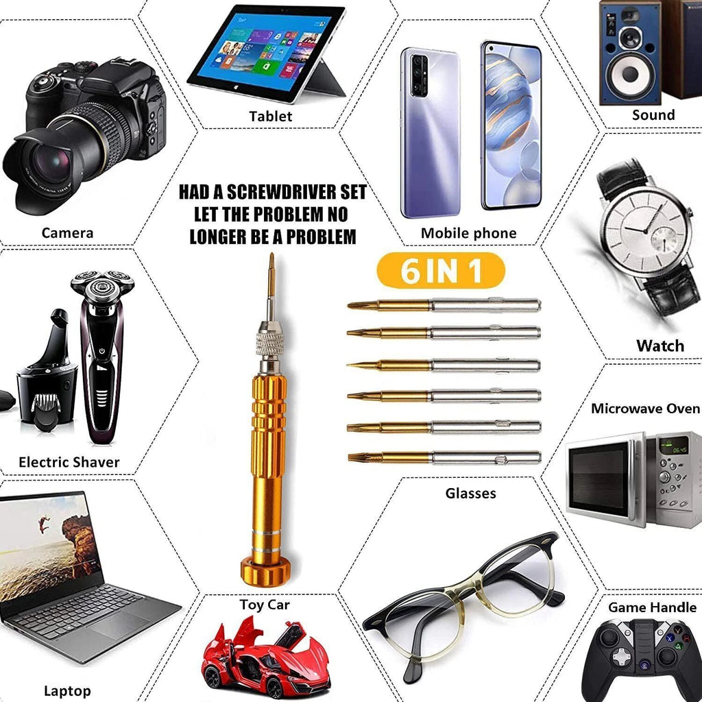 Small Screwdriver Watch Glasses Mini Set, Micro Precision Tiny Screwdriver Set S