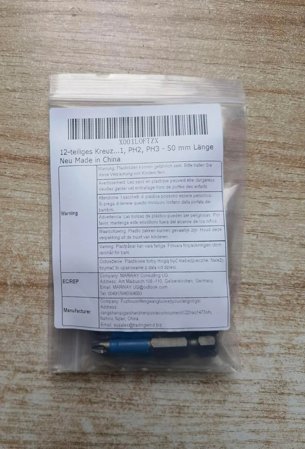 Fixinus 12 Pieces Magnetic Phillips & Pozidriv Screwdriver Bit Set, 1/4 Inch Hex