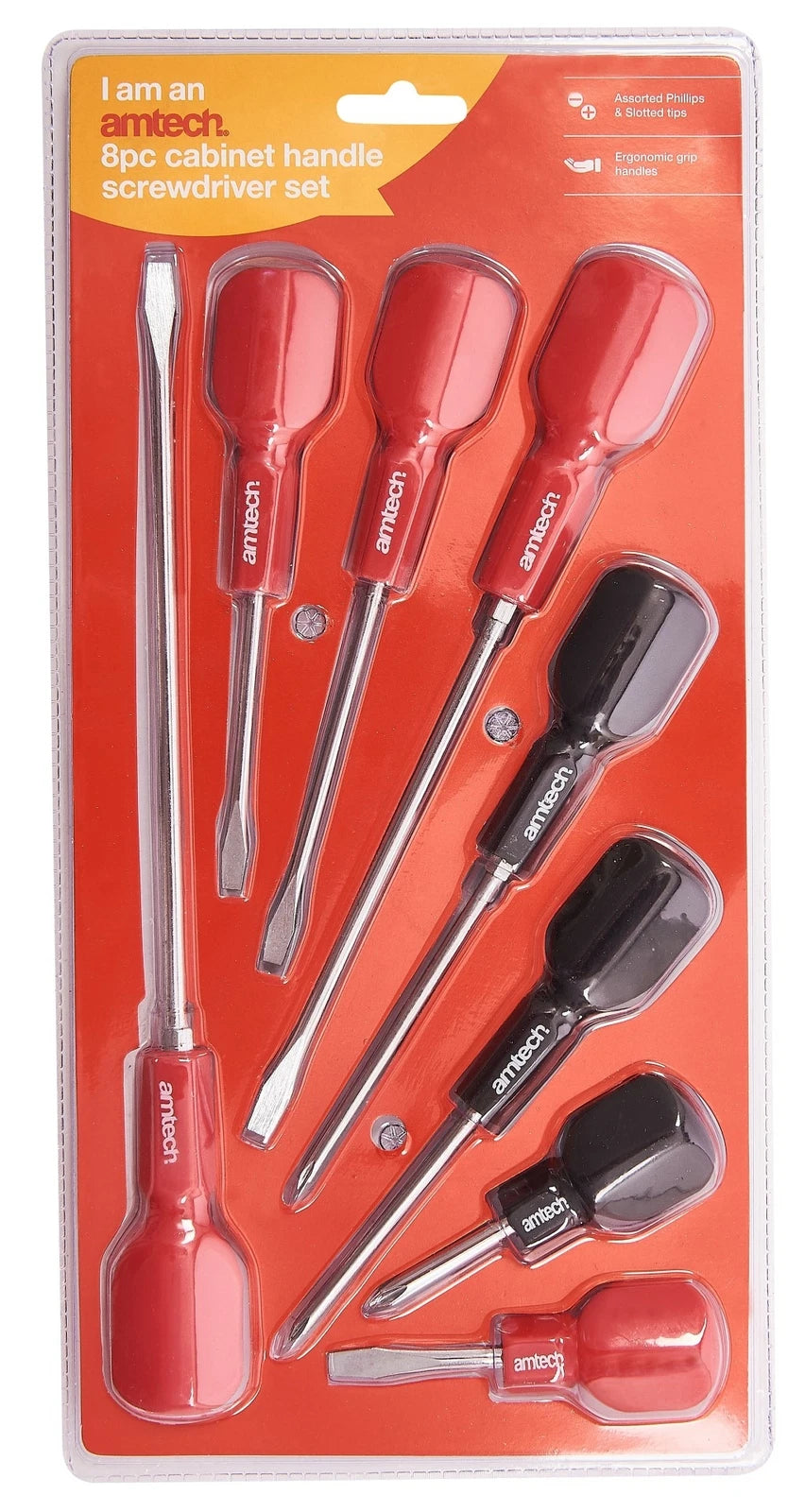 New 8Pc Cabinet Style Screwdriver Set Slotted Phillips Cabinetry Carpentry